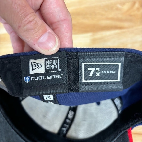 New Era 59FIFTY Cleveland Indians Fitted Cap Hat Blue Size 7 3/8 - Picture 5 of 5